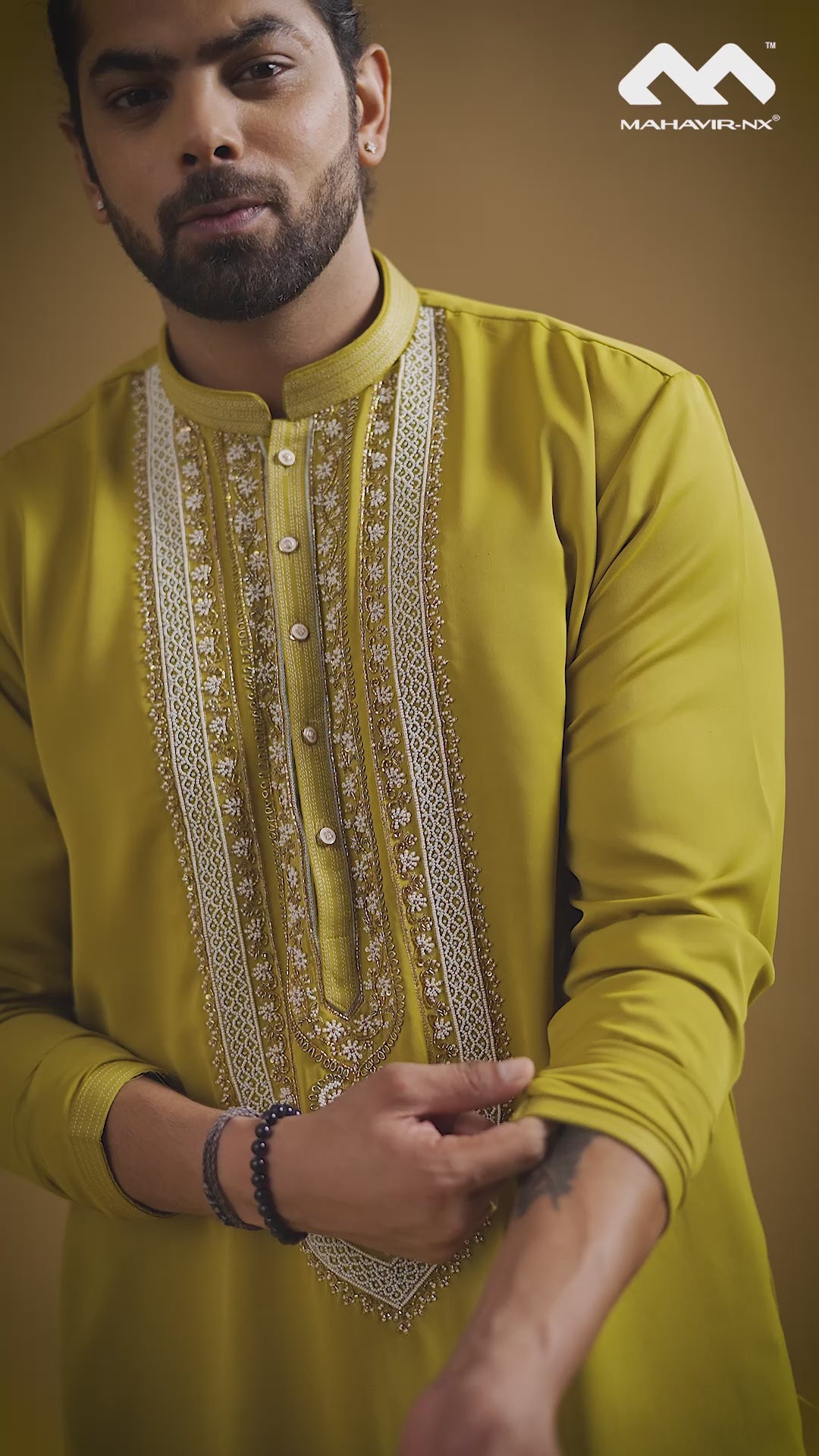 Mustard Royale Embroidered Kurta Set