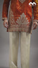 Mustard Gold Heritage Embroidered Kurta with Stole