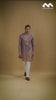 Mauve Regal Floral Embroidered Kurta with Stole