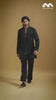Midnight Black Geometric Embroidered Kurta Set