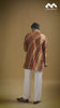 Rustic Copper Striped Heritage Kurta Set