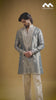 Misty Blue Floral Embroidered Kurta Set