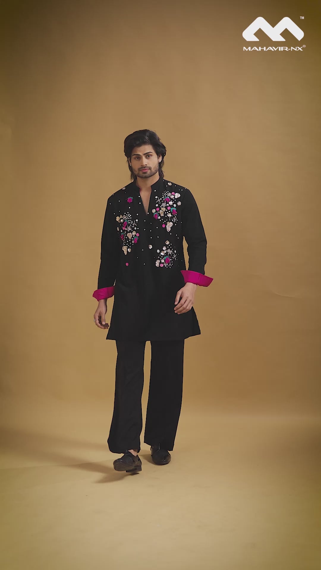 Obsidian Bloom Embroidered Kurta Set