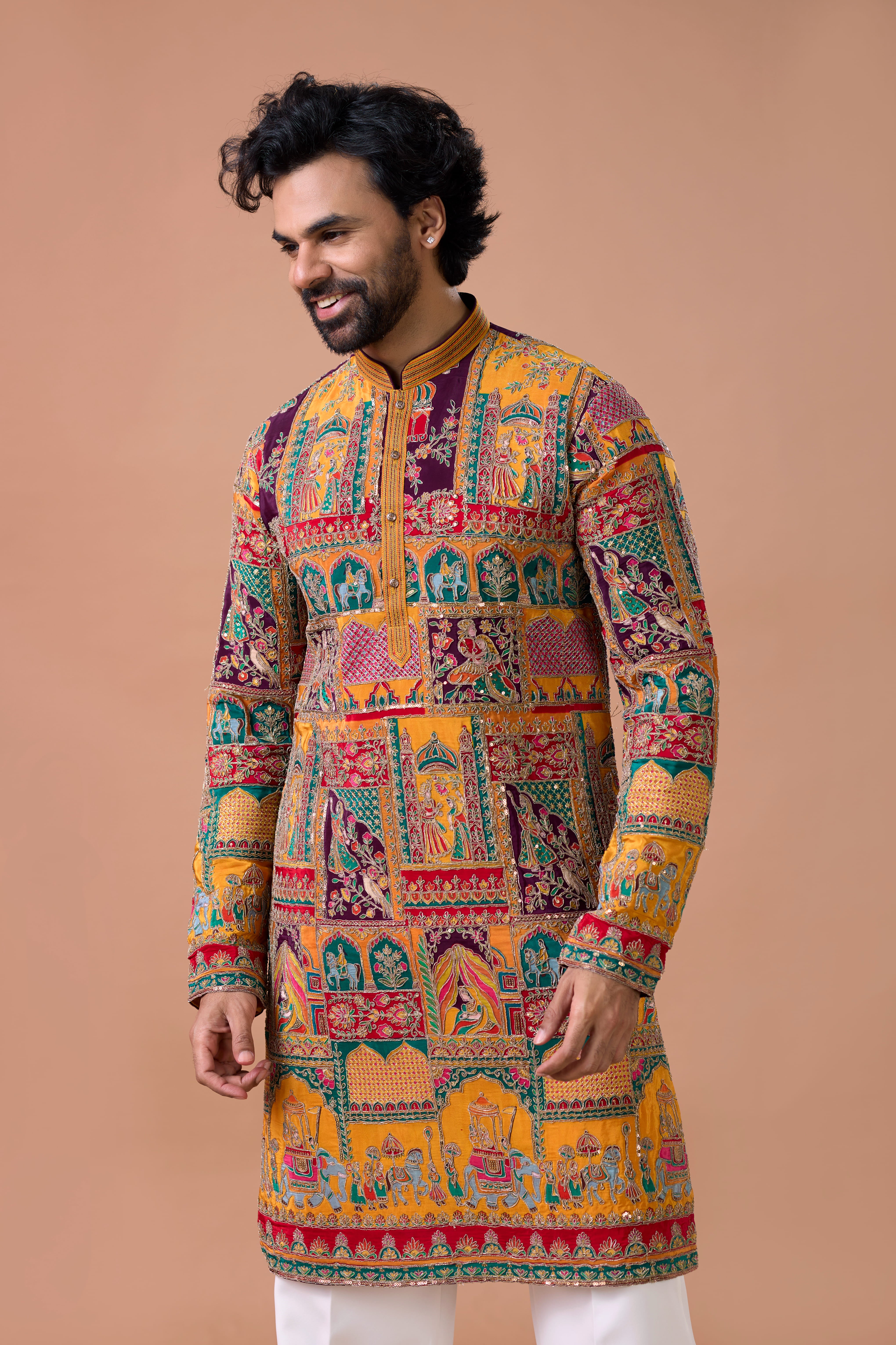 premium Rajwadi kurta set