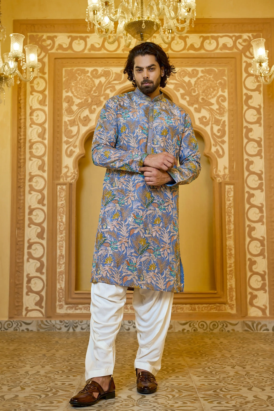 Buy embroidered kurta set men